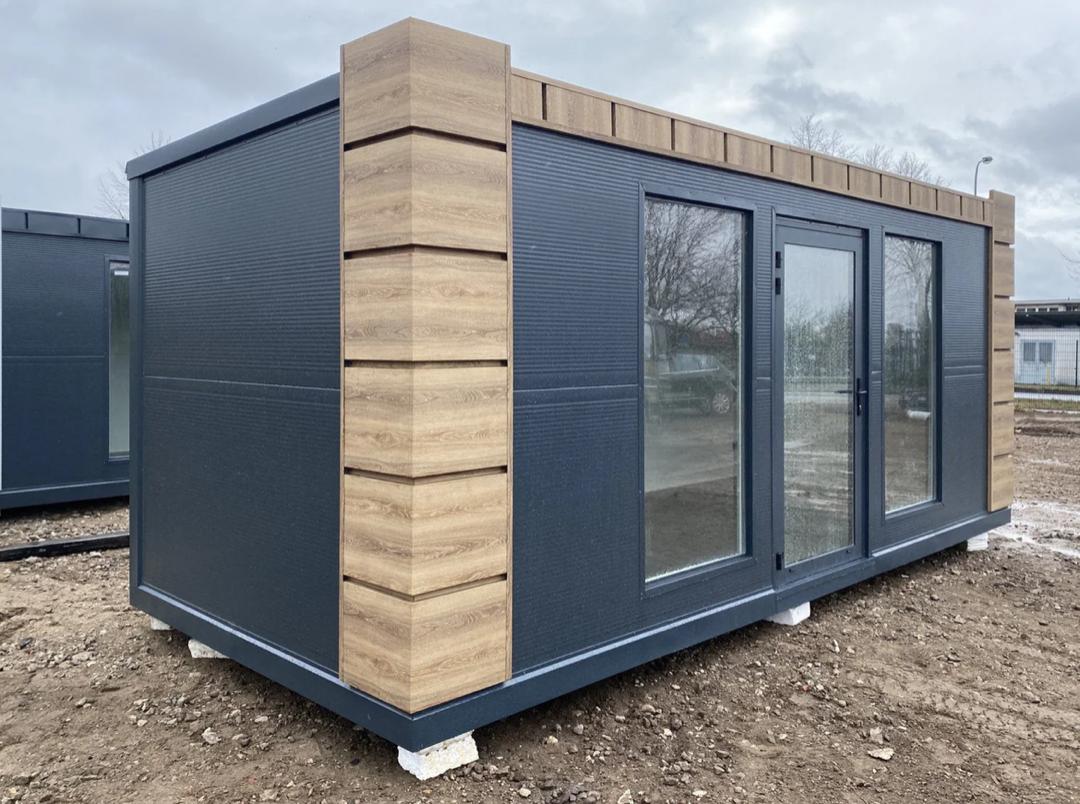 CONTENEDOR DE TIENDA/SALA DE VENTAS/DE OFICINA TIPO CASA DE JARDÍN "LINZ"