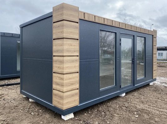 CONTENEDOR DE TIENDA/SALA DE VENTAS/DE OFICINA TIPO CASA DE JARDÍN "LINZ"