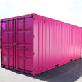 Contenedor de oficina rosa de 20 pies