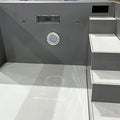 Piscina de polipropileno de 6,5 mx 2,5 m con ventana de 4 m