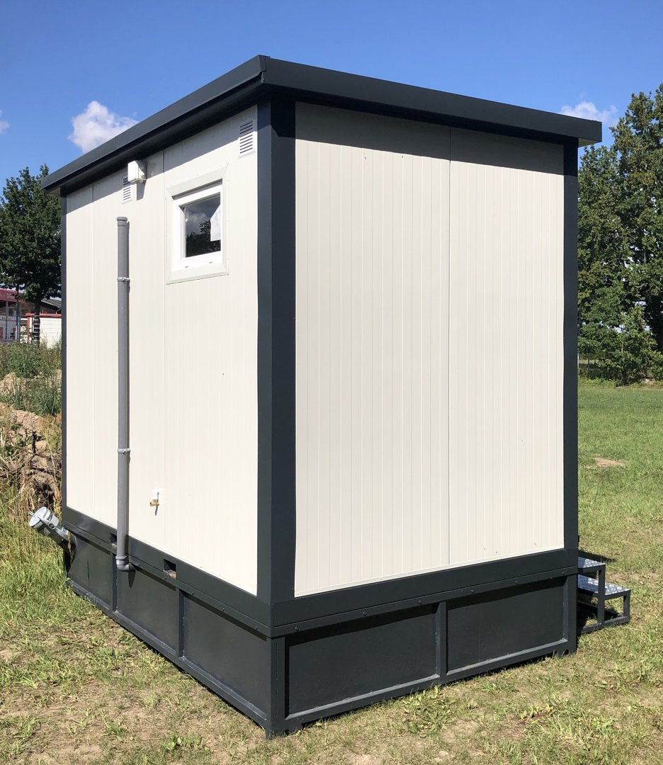 Contenedor sanitario - inodoro + ducha + cisterna