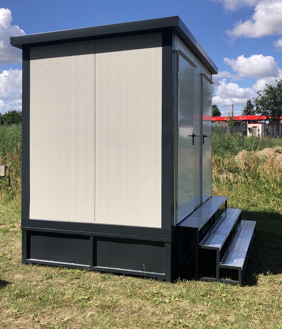 Contenedor sanitario - inodoro + ducha + cisterna